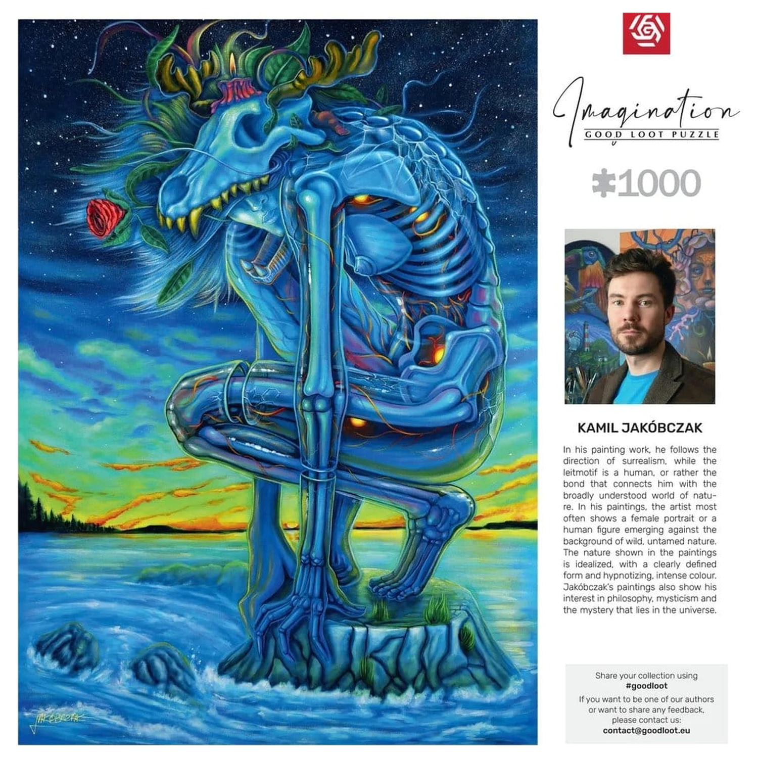 Imagination Series Puzzle Kamil Jakóbczak Bialy Wilk (1000 dílků) fotografii produktu