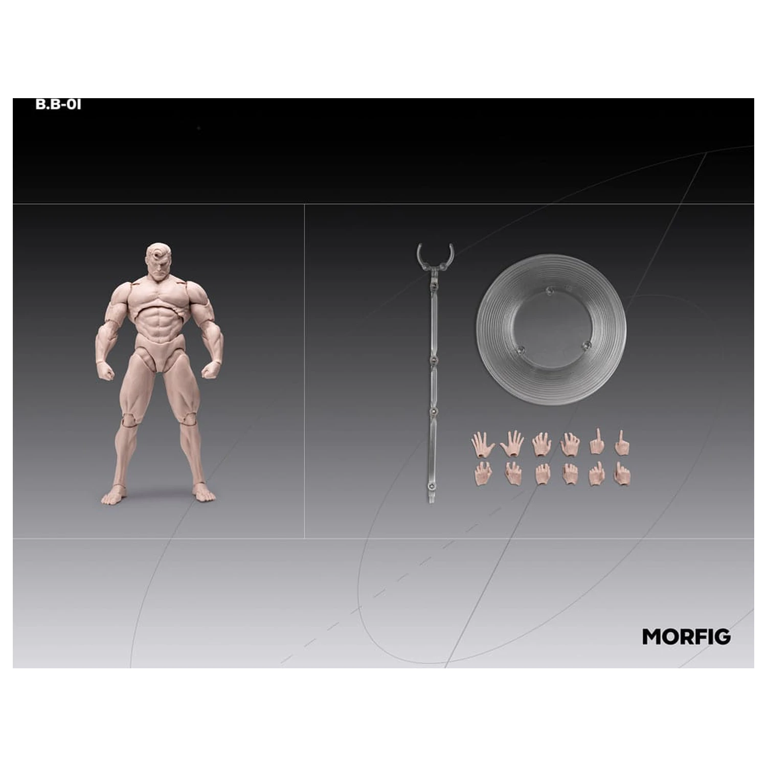 Inart Akční figurka 1/12 prázdné mužské tělo v tělové barvě 17 cm fotografii produktu
