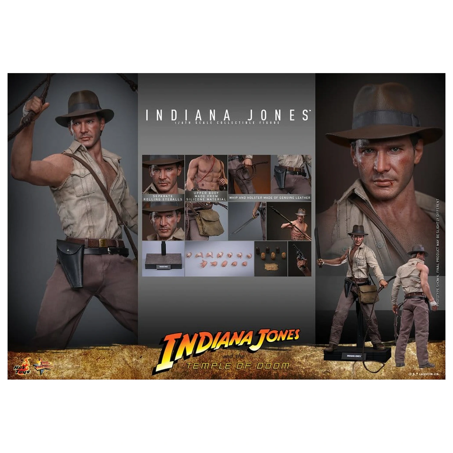 Indiana Jones Movie Masterpiece Akční figurka 1/6 Indiana Jones 30 cm fotografii produktu