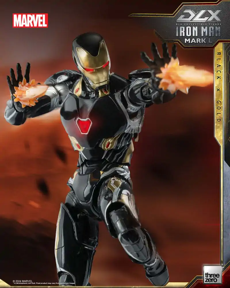 Akční figurka Infinity Saga DLX 1/12 Iron Man Mark 50 (Black X Gold) 17 cm fotografii produktu