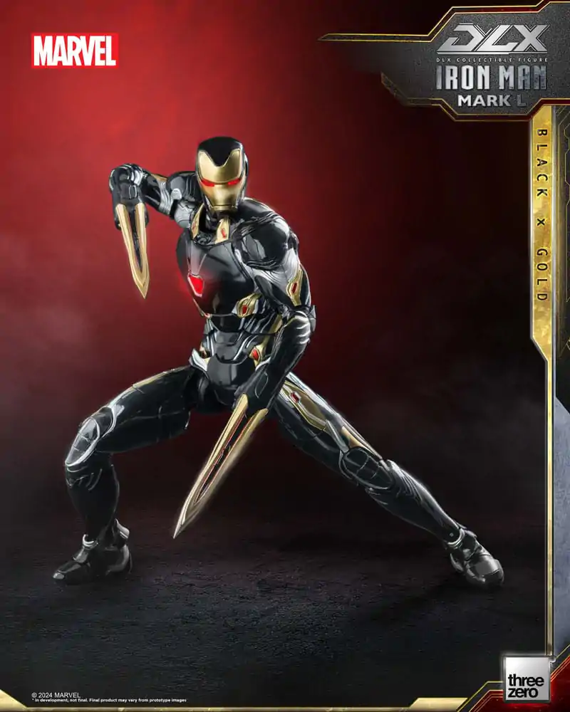 Akční figurka Infinity Saga DLX 1/12 Iron Man Mark 50 (Black X Gold) 17 cm fotografii produktu