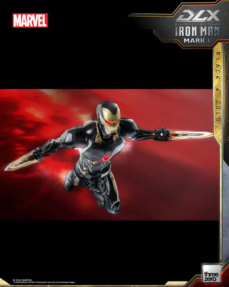 Akční figurka Infinity Saga DLX 1/12 Iron Man Mark 50 (Black X Gold) 17 cm fotografii produktu