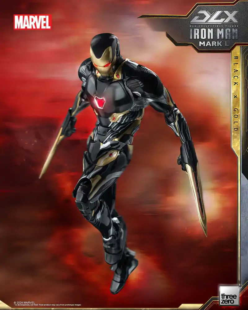 Akční figurka Infinity Saga DLX 1/12 Iron Man Mark 50 (Black X Gold) 17 cm fotografii produktu