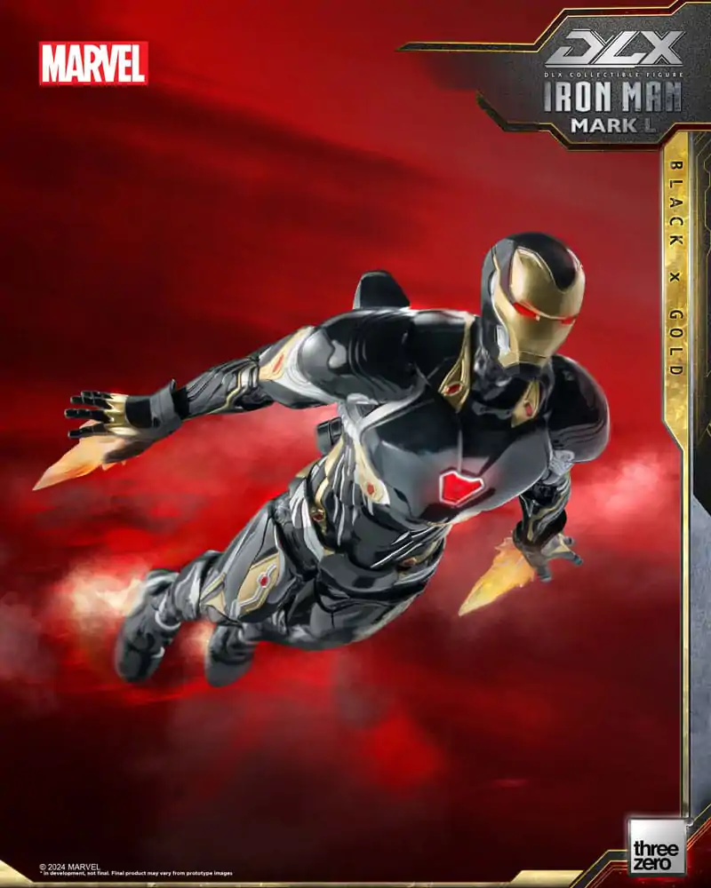 Akční figurka Infinity Saga DLX 1/12 Iron Man Mark 50 (Black X Gold) 17 cm fotografii produktu