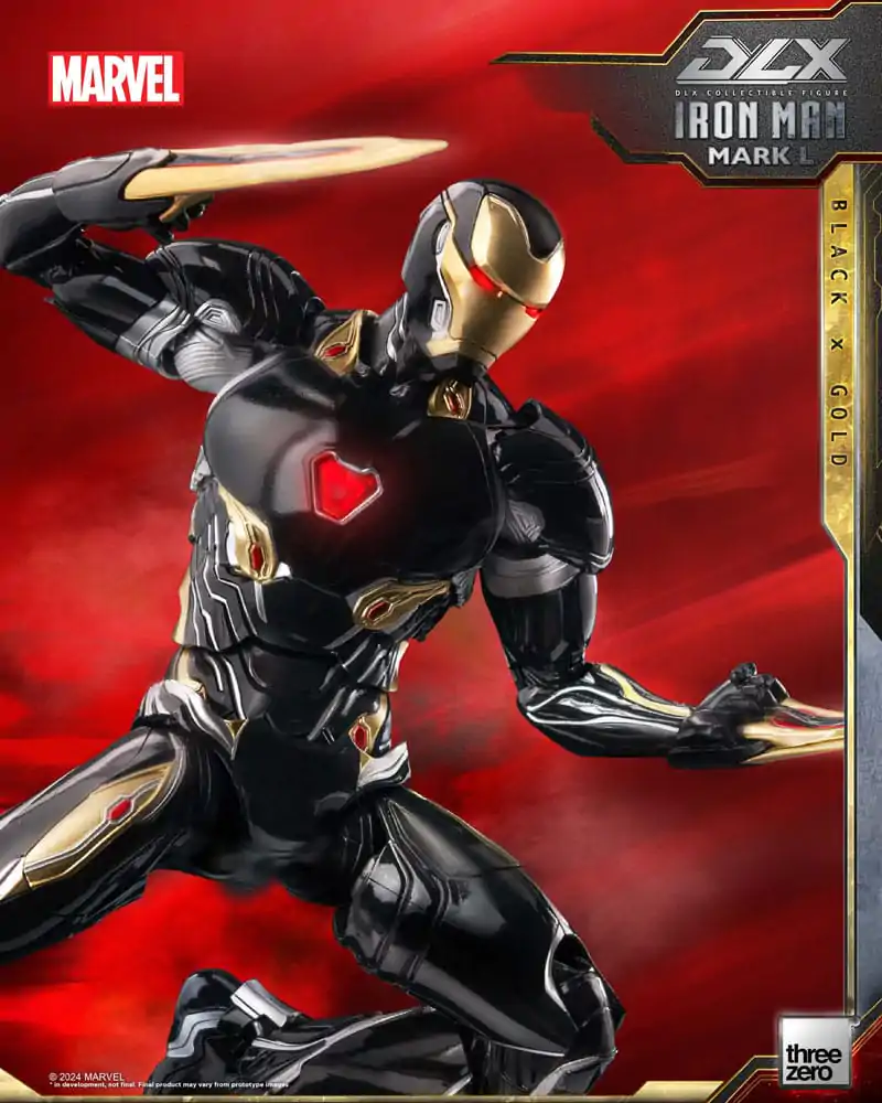 Akční figurka Infinity Saga DLX 1/12 Iron Man Mark 50 (Black X Gold) 17 cm fotografii produktu