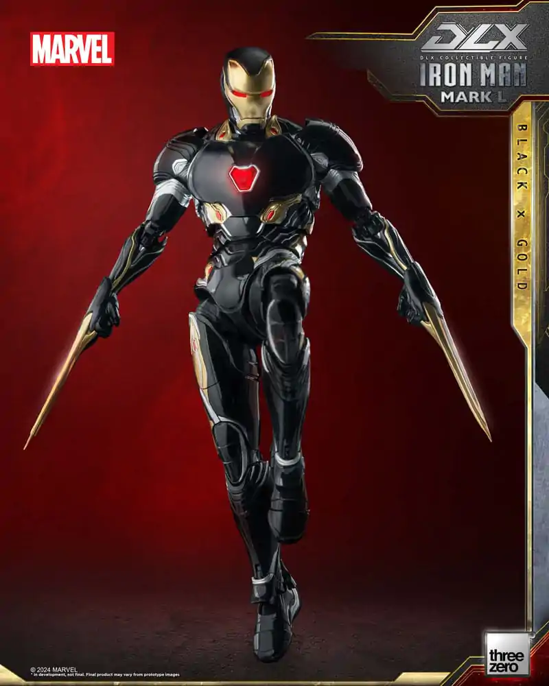 Akční figurka Infinity Saga DLX 1/12 Iron Man Mark 50 (Black X Gold) 17 cm fotografii produktu