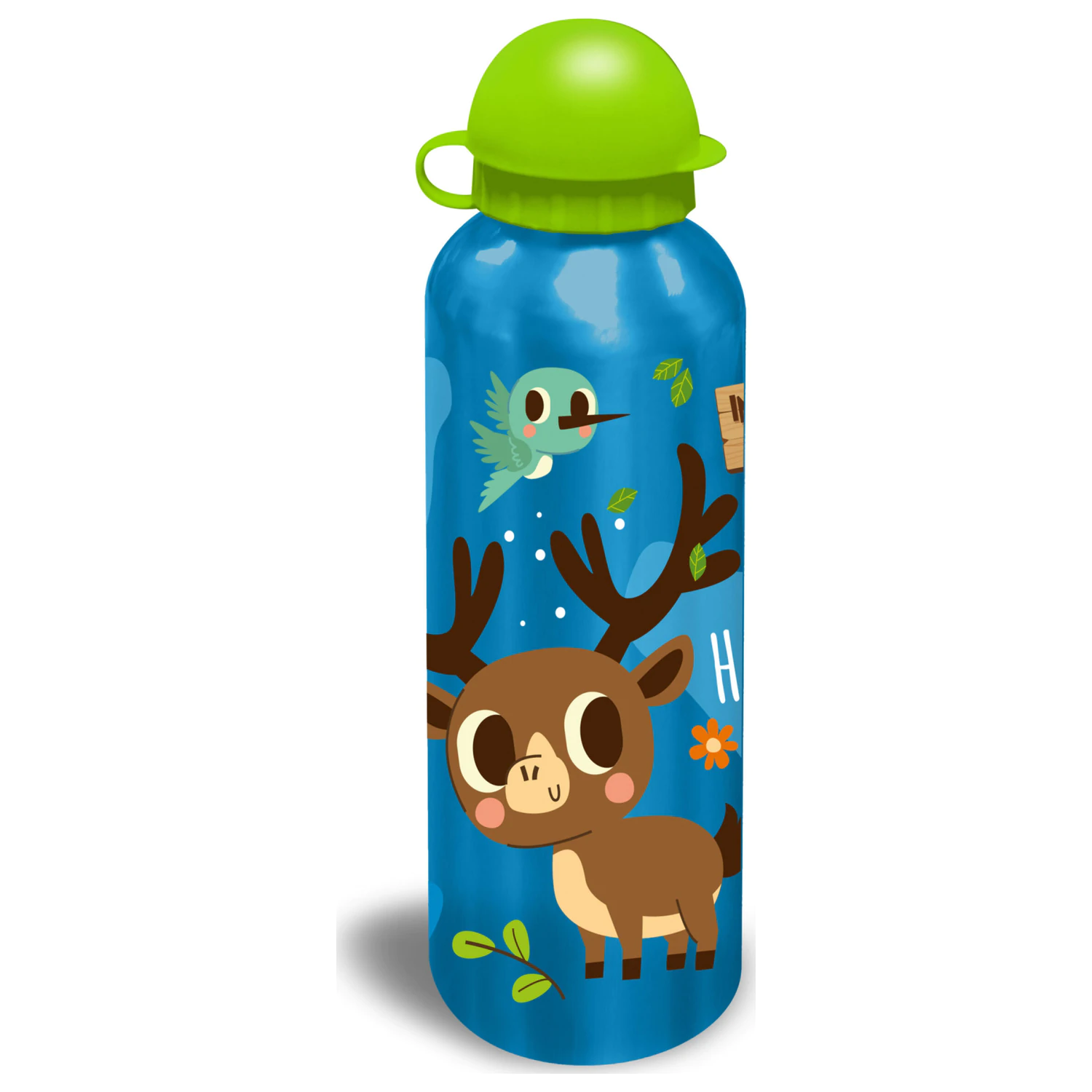Into the Forest Blue hliníková láhev na vodu s pítkem 500 ml fotografii produktu