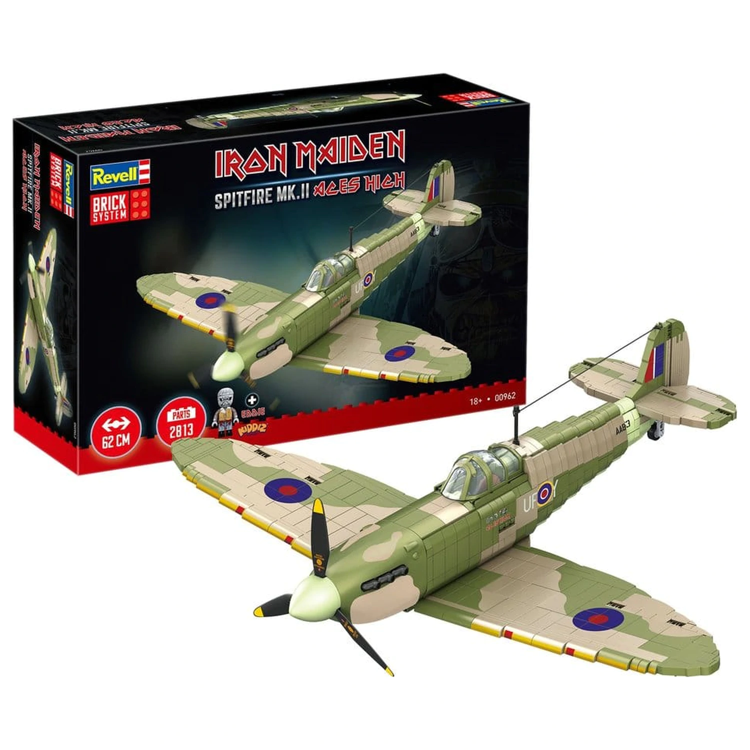 Iron Maiden Brick System stavebnicový set Spitfire MK.II Aces High 58 cm fotografii produktu