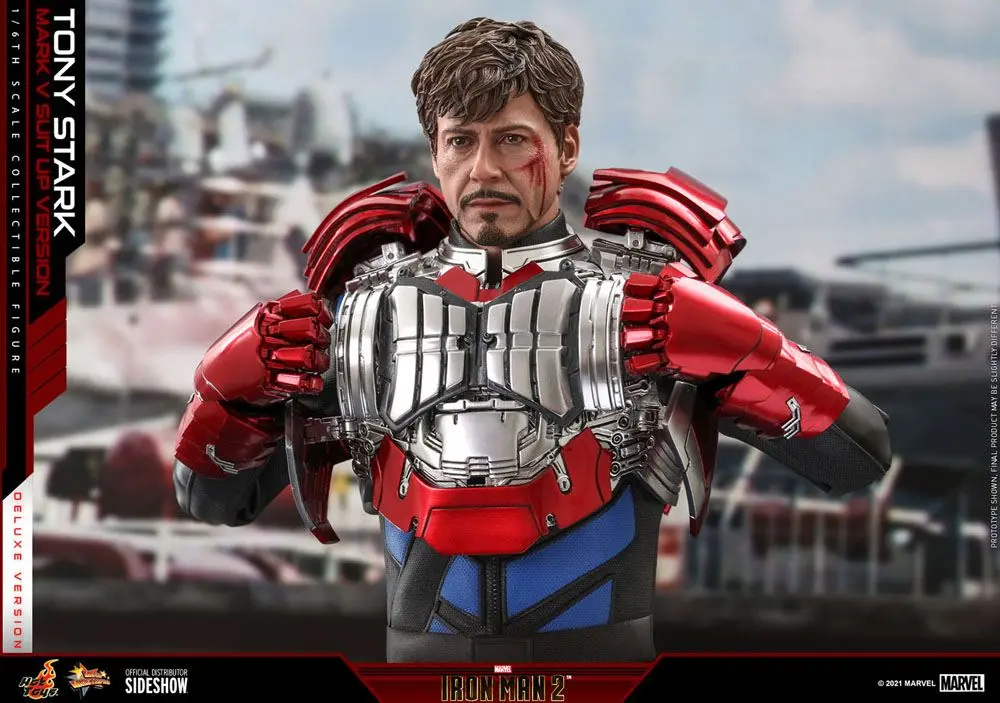 Iron Man 2 Movie Masterpiece akční figurka 1/6 Tony Stark (Mark V Suit Up Version) Deluxe 31 cm fotografii produktu