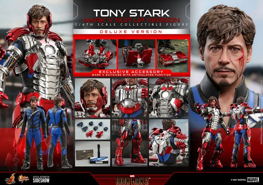 Iron Man 2 Movie Masterpiece akční figurka 1/6 Tony Stark (Mark V Suit Up Version) Deluxe 31 cm fotografii produktu