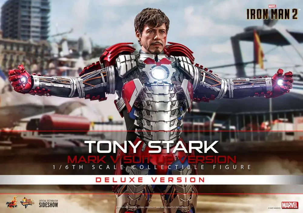 Iron Man 2 Movie Masterpiece akční figurka 1/6 Tony Stark (Mark V Suit Up Version) Deluxe 31 cm fotografii produktu