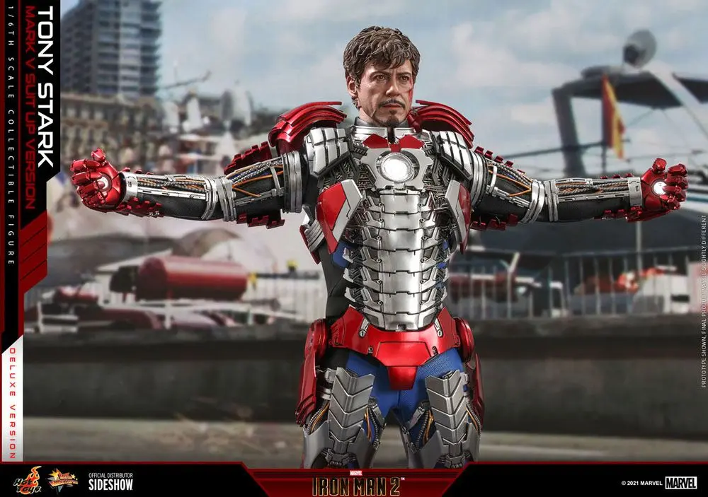 Iron Man 2 Movie Masterpiece akční figurka 1/6 Tony Stark (Mark V Suit Up Version) Deluxe 31 cm fotografii produktu