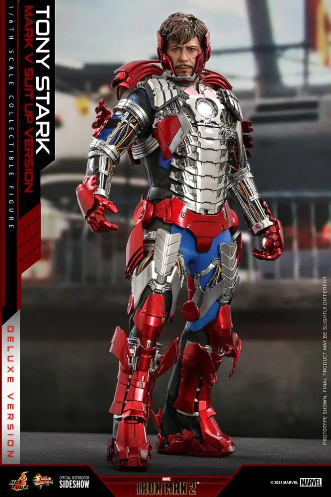 Iron Man 2 Movie Masterpiece akční figurka 1/6 Tony Stark (Mark V Suit Up Version) Deluxe 31 cm fotografii produktu