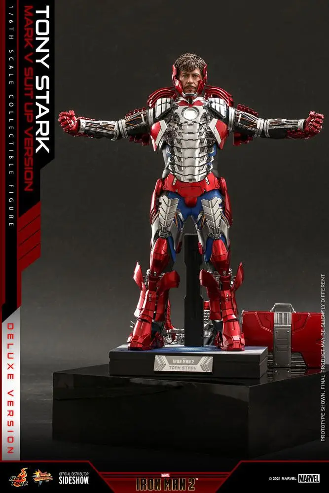 Iron Man 2 Movie Masterpiece akční figurka 1/6 Tony Stark (Mark V Suit Up Version) Deluxe 31 cm fotografii produktu