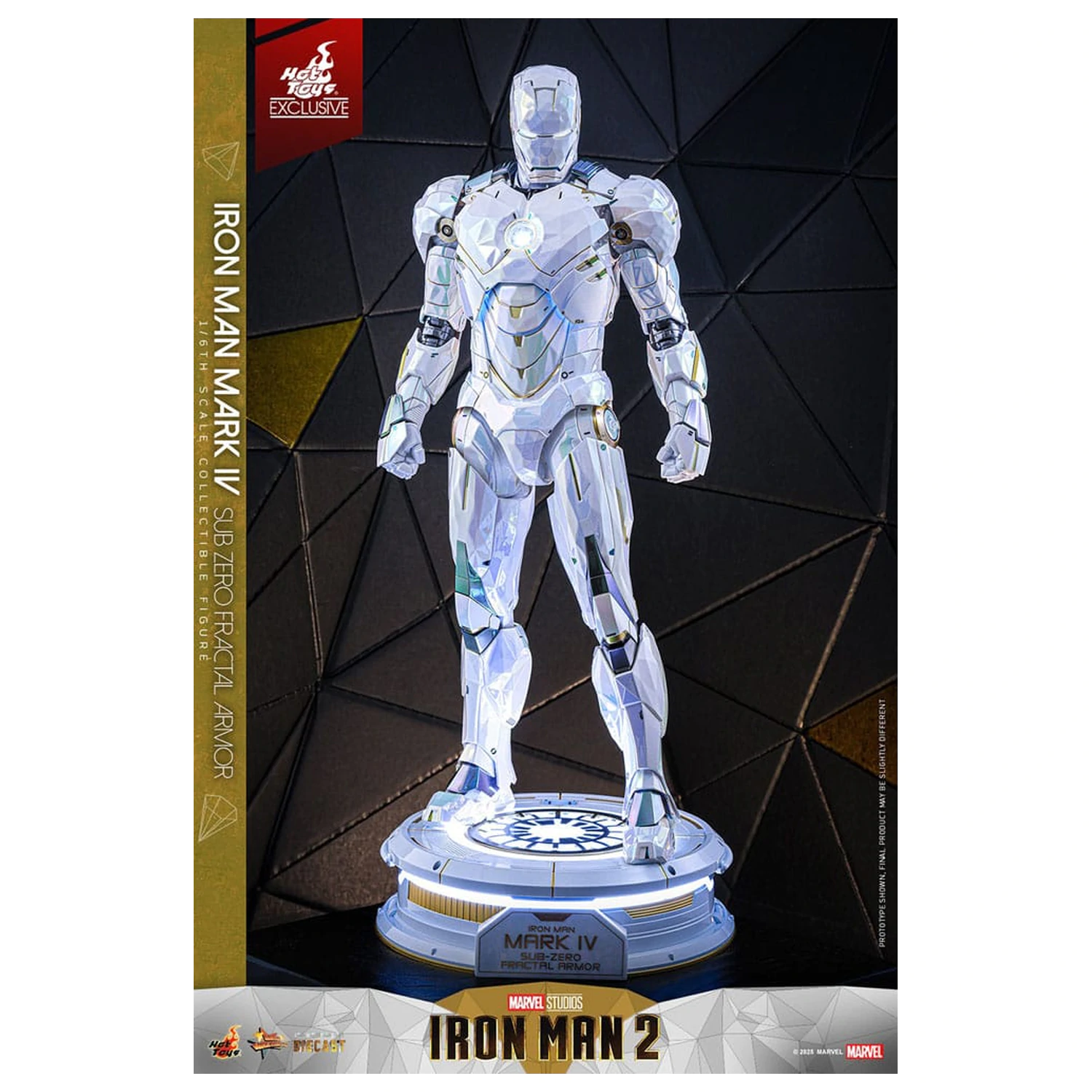 Iron Man 2 Movie Masterpiece tlakově litá akční figurka 1/6 Iron Man Mark IV (Sub-Zero Fractal Armor) Hot Toys Exkluzivní 33 cm fotografii produktu