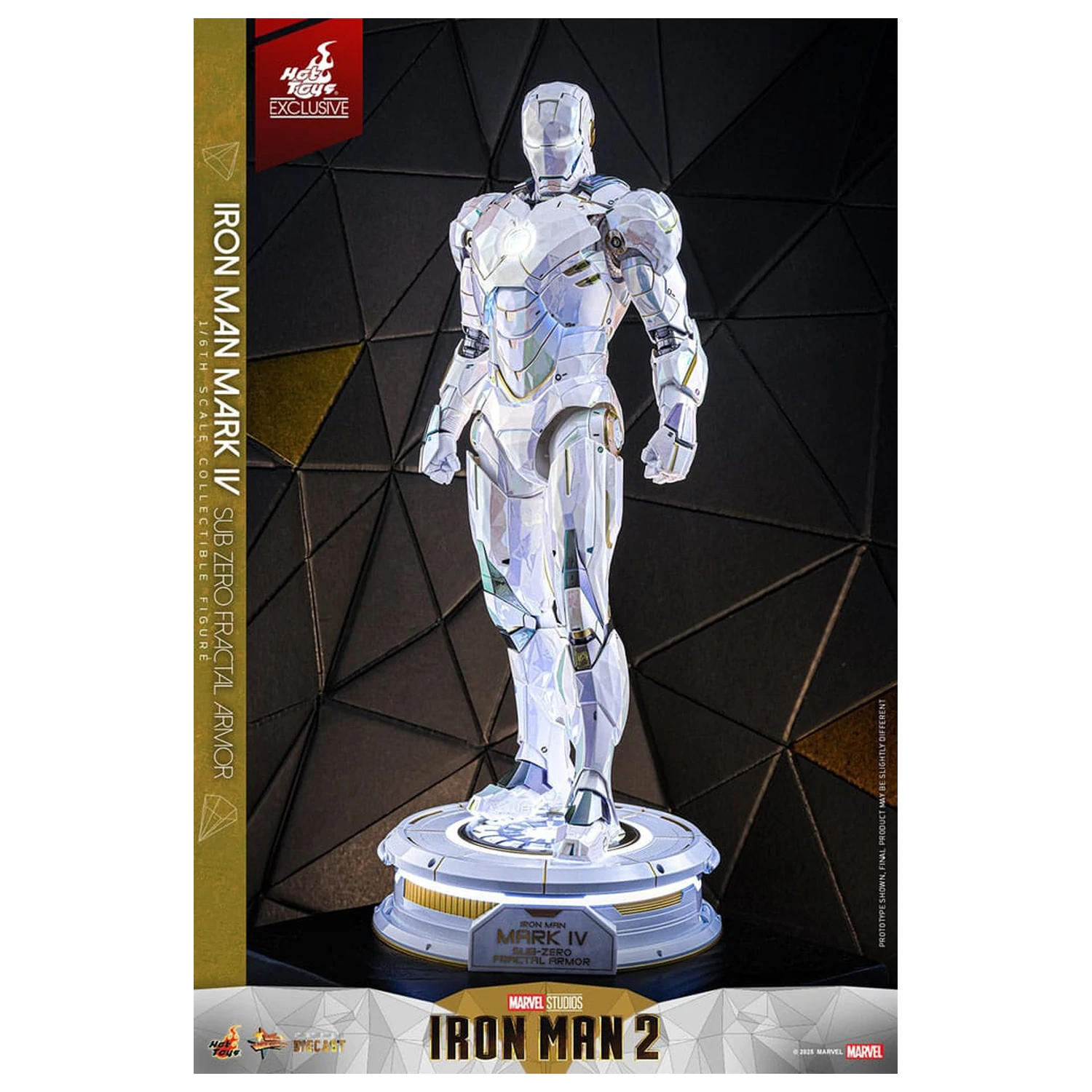 Iron Man 2 Movie Masterpiece tlakově litá akční figurka 1/6 Iron Man Mark IV (Sub-Zero Fractal Armor) Hot Toys Exkluzivní 33 cm fotografii produktu