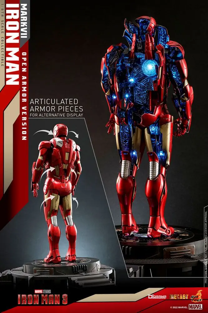 Iron Man 3 Diorama 1/6 Iron Man Mark VII (Open Armor Version) 32 cm fotografii produktu