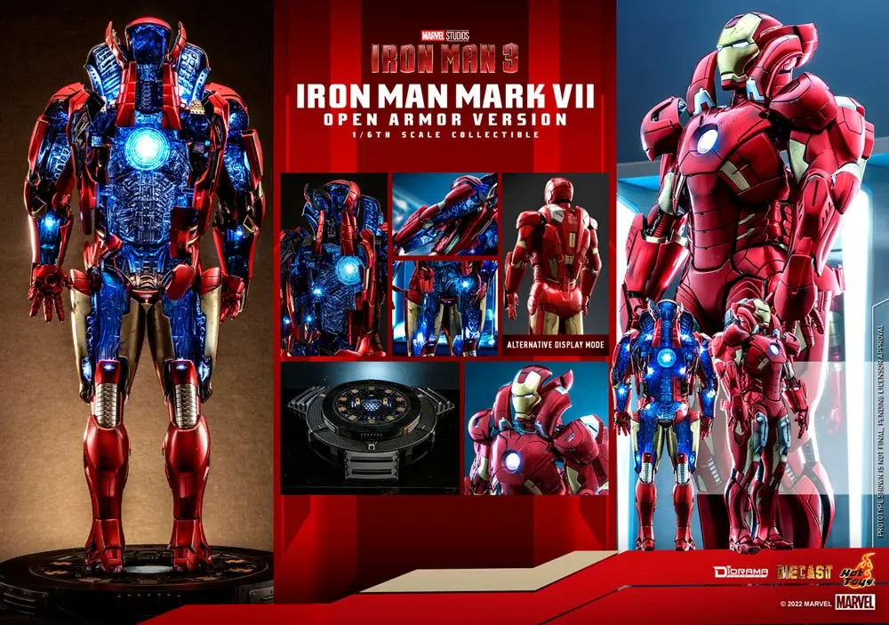 Iron Man 3 Diorama 1/6 Iron Man Mark VII (Open Armor Version) 32 cm fotografii produktu