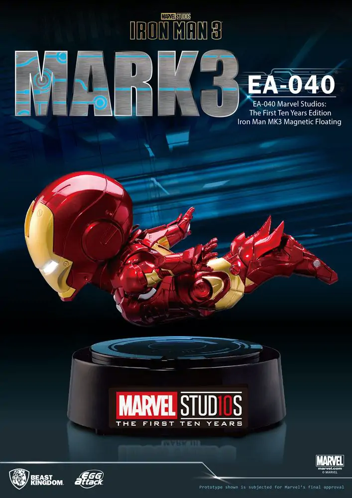 Iron Man 3 Egg Attack figurka plovoucí model Iron Man Mark III The First Ten Years Edition 16 cm fotografii produktu