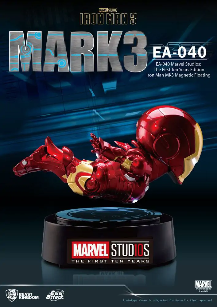 Iron Man 3 Egg Attack figurka plovoucí model Iron Man Mark III The First Ten Years Edition 16 cm fotografii produktu