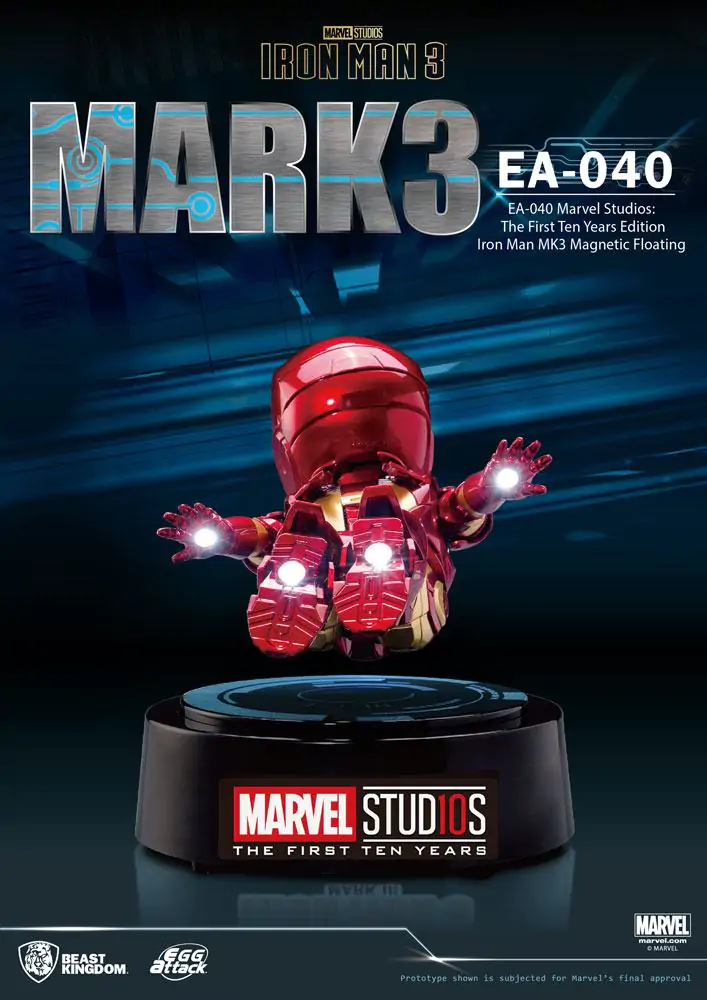 Iron Man 3 Egg Attack figurka plovoucí model Iron Man Mark III The First Ten Years Edition 16 cm fotografii produktu