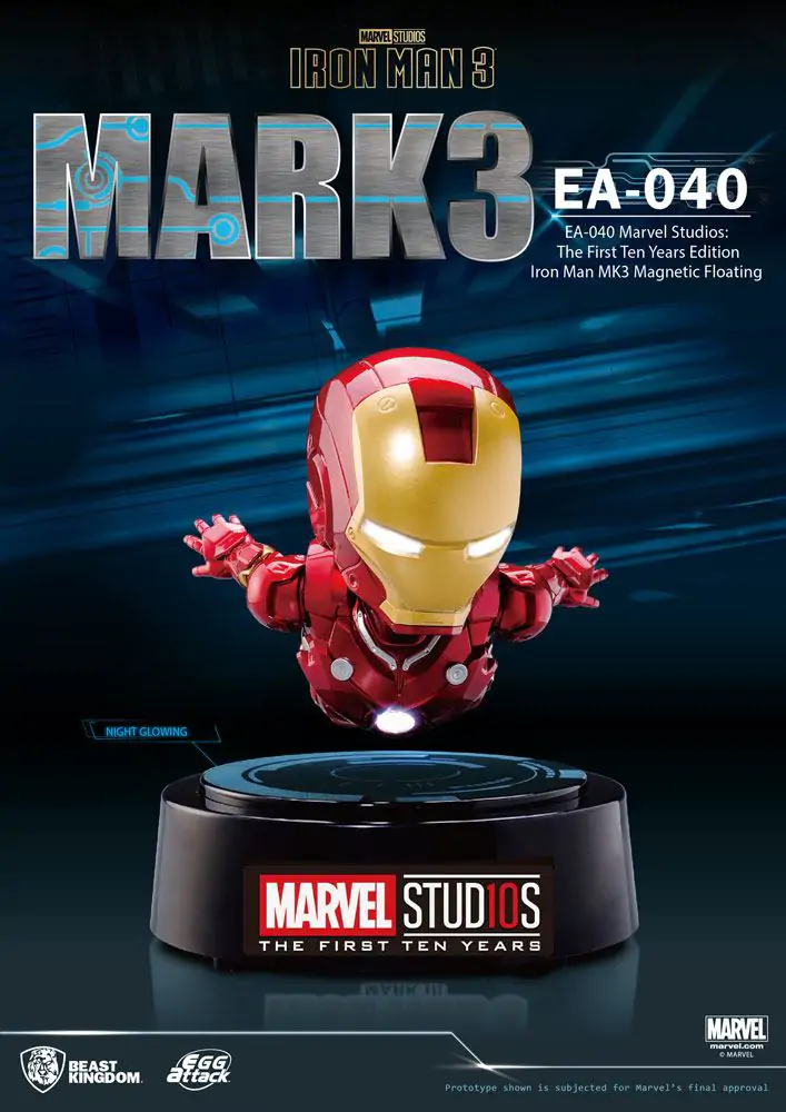 Iron Man 3 Egg Attack figurka plovoucí model Iron Man Mark III The First Ten Years Edition 16 cm fotografii produktu