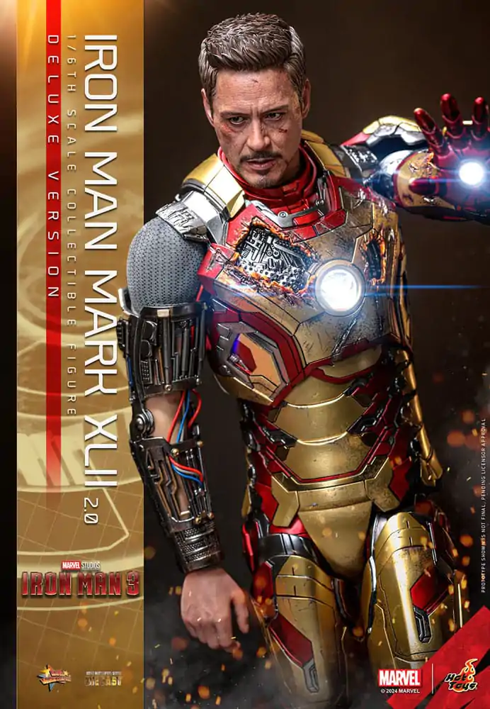 Iron Man 3 Movie Masterpiece Diecast akční figurka 1/6 Iron Man Mark XLII (2.0) Deluxe 32 cm fotografii produktu