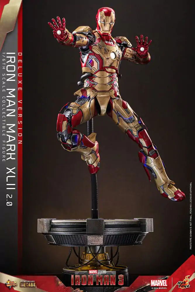 Iron Man 3 Movie Masterpiece Diecast akční figurka 1/6 Iron Man Mark XLII (2.0) Deluxe 32 cm fotografii produktu