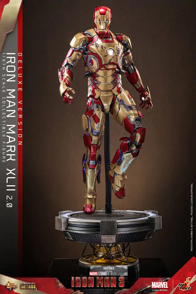 Iron Man 3 Movie Masterpiece Diecast akční figurka 1/6 Iron Man Mark XLII (2.0) Deluxe 32 cm fotografii produktu