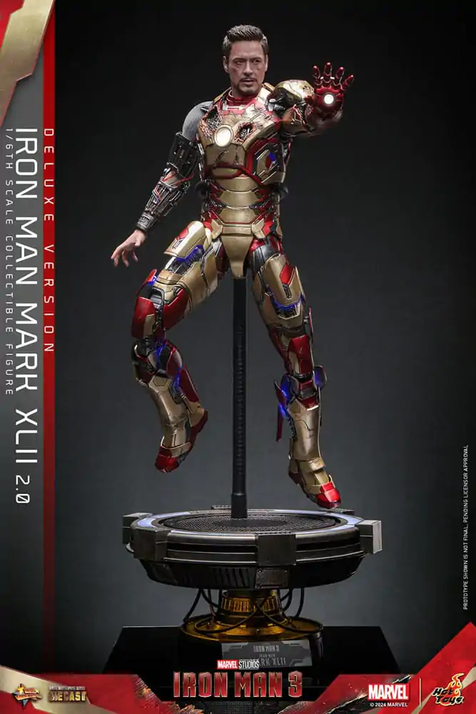 Iron Man 3 Movie Masterpiece Diecast akční figurka 1/6 Iron Man Mark XLII (2.0) Deluxe 32 cm fotografii produktu