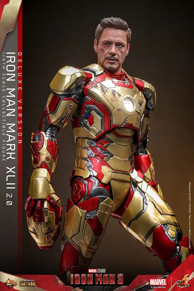 Iron Man 3 Movie Masterpiece Diecast akční figurka 1/6 Iron Man Mark XLII (2.0) Deluxe 32 cm fotografii produktu