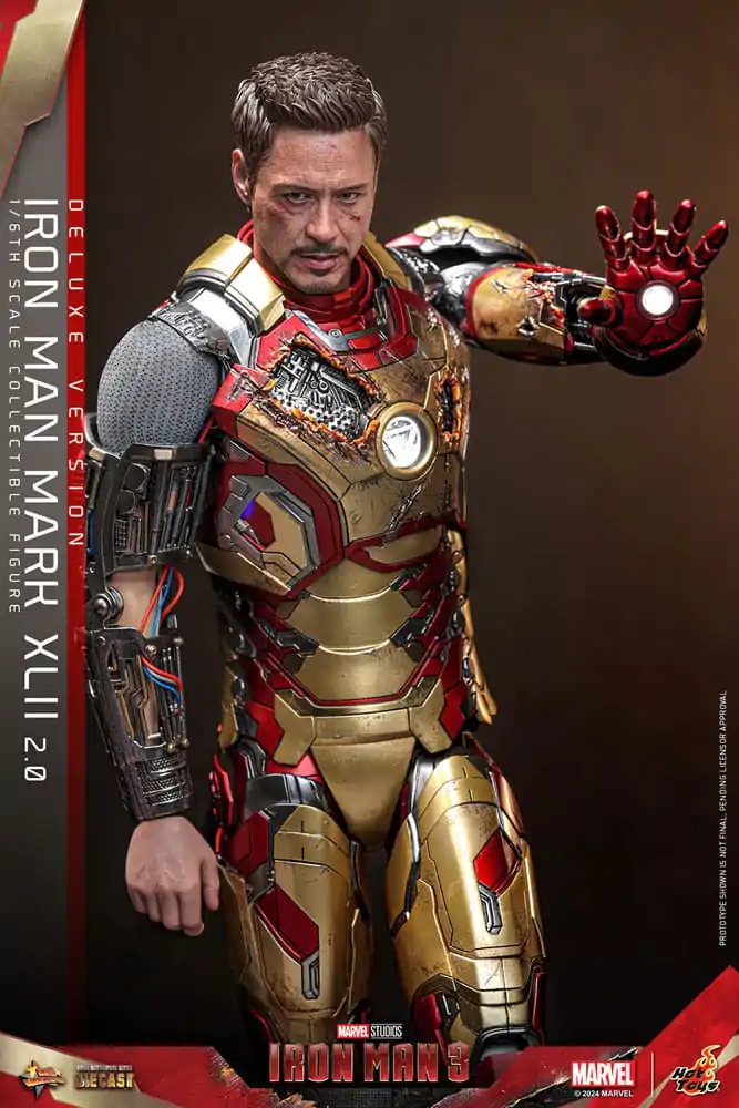 Iron Man 3 Movie Masterpiece Diecast akční figurka 1/6 Iron Man Mark XLII (2.0) Deluxe 32 cm fotografii produktu