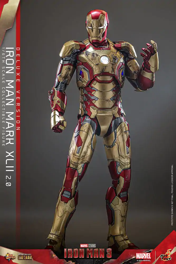 Iron Man 3 Movie Masterpiece Diecast akční figurka 1/6 Iron Man Mark XLII (2.0) Deluxe 32 cm fotografii produktu