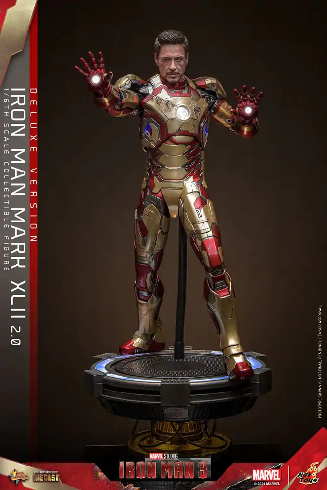 Iron Man 3 Movie Masterpiece Diecast akční figurka 1/6 Iron Man Mark XLII (2.0) Deluxe 32 cm fotografii produktu