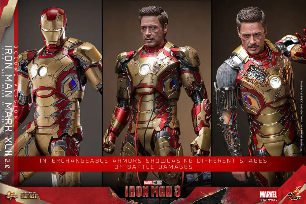 Iron Man 3 Movie Masterpiece Diecast akční figurka 1/6 Iron Man Mark XLII (2.0) Deluxe 32 cm fotografii produktu