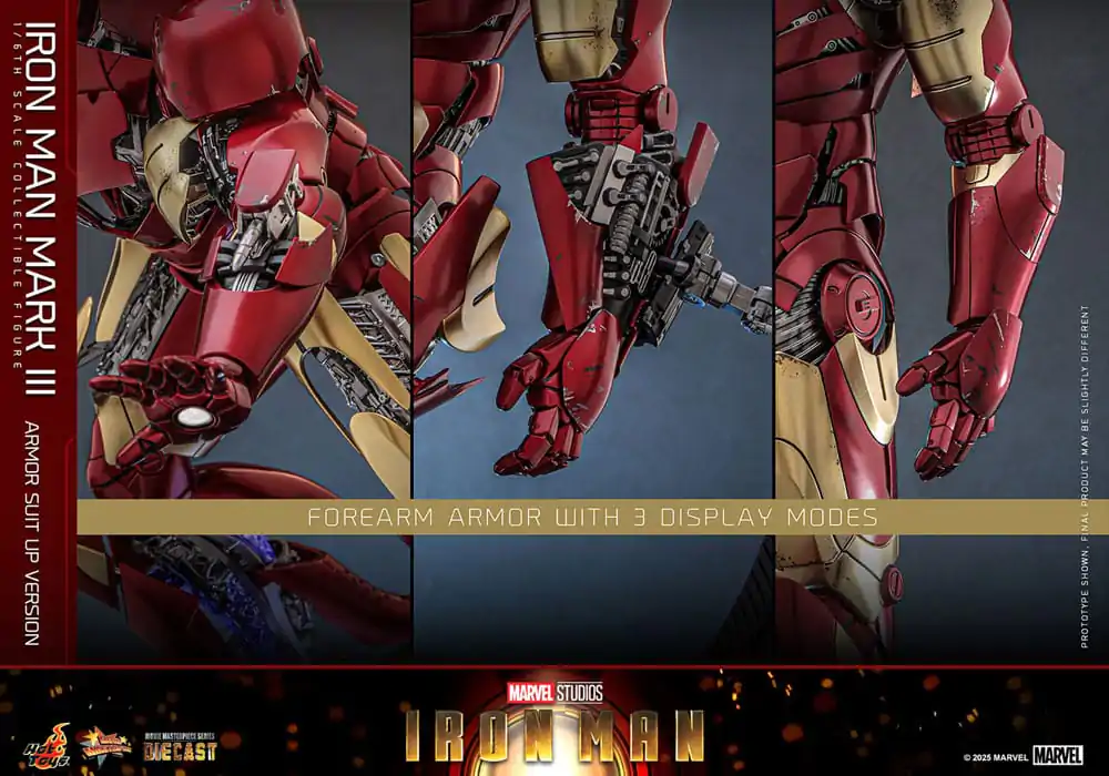Iron Man Movie Masterpiece Diecast akční figurka 1/6 Iron Man Mark III (Armor Suit Up Version) 32 cm fotografii produktu
