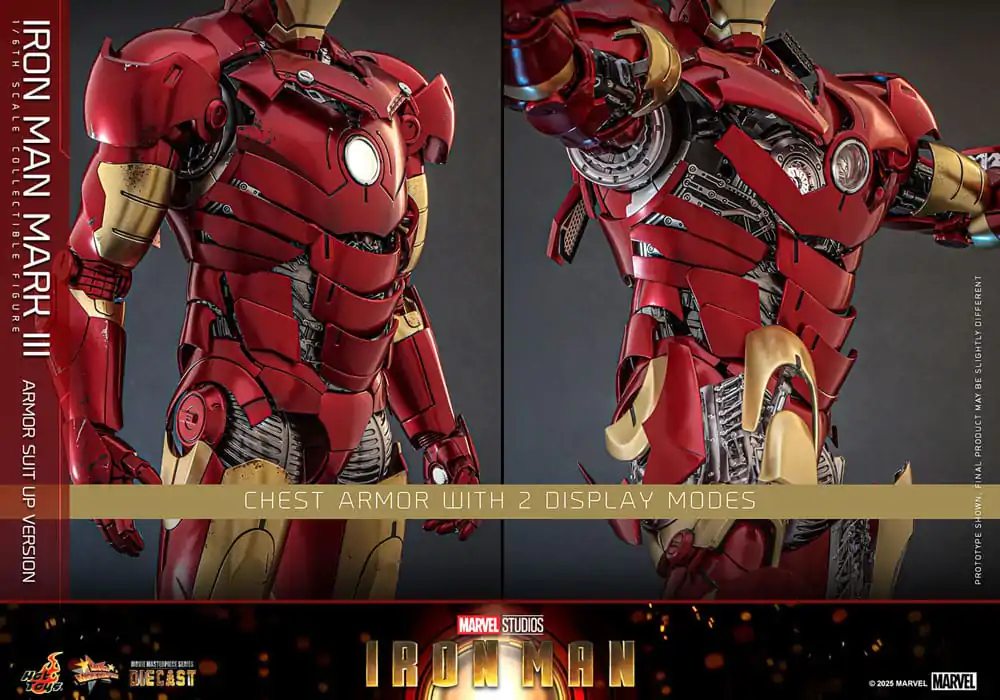Iron Man Movie Masterpiece Diecast akční figurka 1/6 Iron Man Mark III (Armor Suit Up Version) 32 cm fotografii produktu