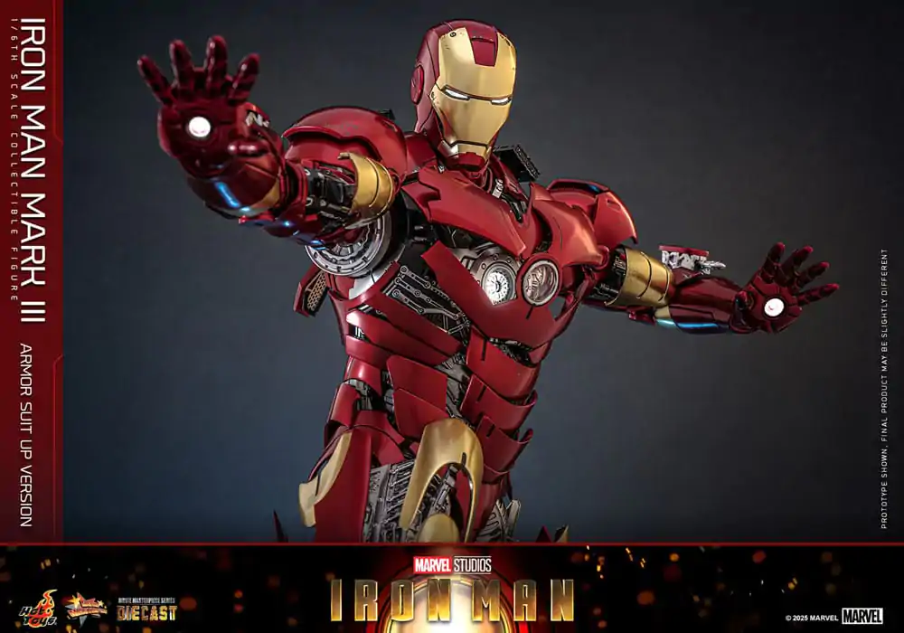 Iron Man Movie Masterpiece Diecast akční figurka 1/6 Iron Man Mark III (Armor Suit Up Version) 32 cm fotografii produktu