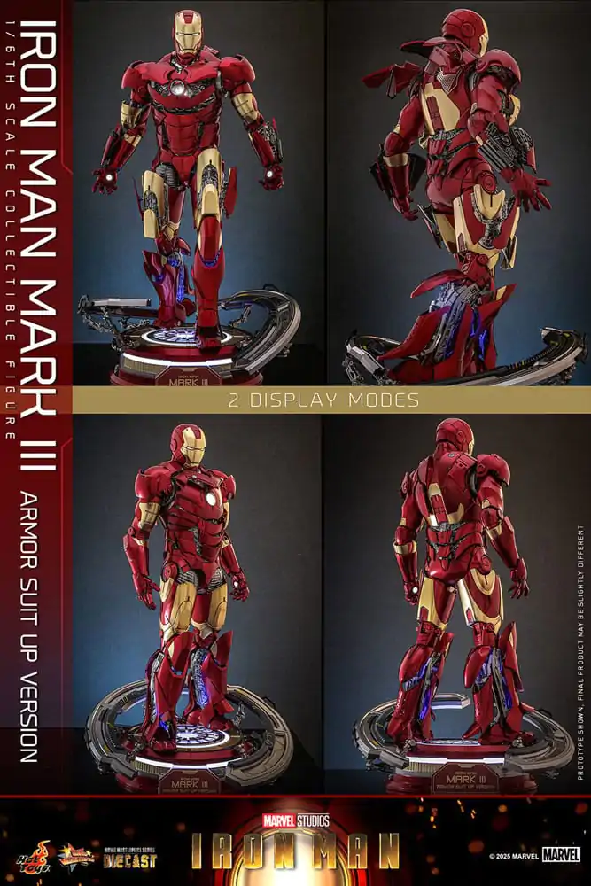 Iron Man Movie Masterpiece Diecast akční figurka 1/6 Iron Man Mark III (Armor Suit Up Version) 32 cm fotografii produktu