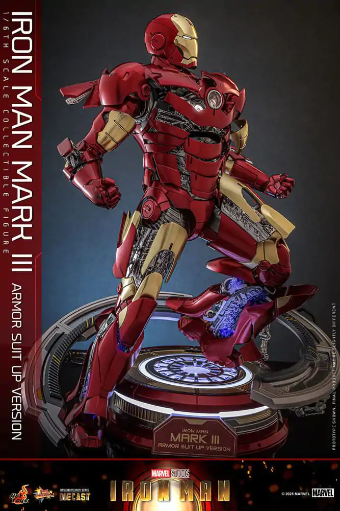 Iron Man Movie Masterpiece Diecast akční figurka 1/6 Iron Man Mark III (Armor Suit Up Version) 32 cm fotografii produktu