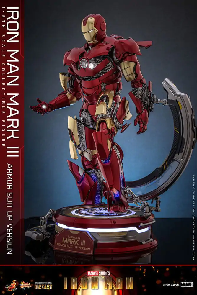 Iron Man Movie Masterpiece Diecast akční figurka 1/6 Iron Man Mark III (Armor Suit Up Version) 32 cm fotografii produktu