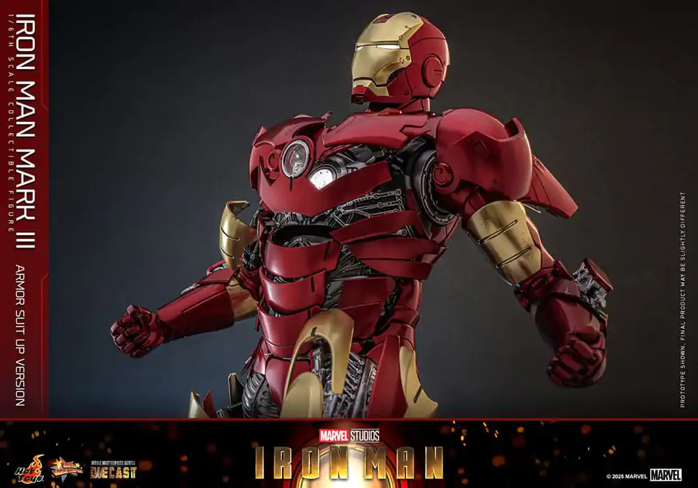 Iron Man Movie Masterpiece Diecast akční figurka 1/6 Iron Man Mark III (Armor Suit Up Version) 32 cm fotografii produktu