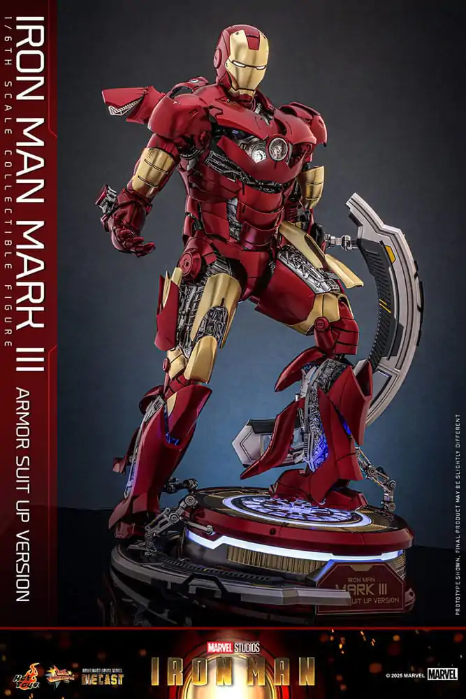 Iron Man Movie Masterpiece Diecast akční figurka 1/6 Iron Man Mark III (Armor Suit Up Version) 32 cm fotografii produktu