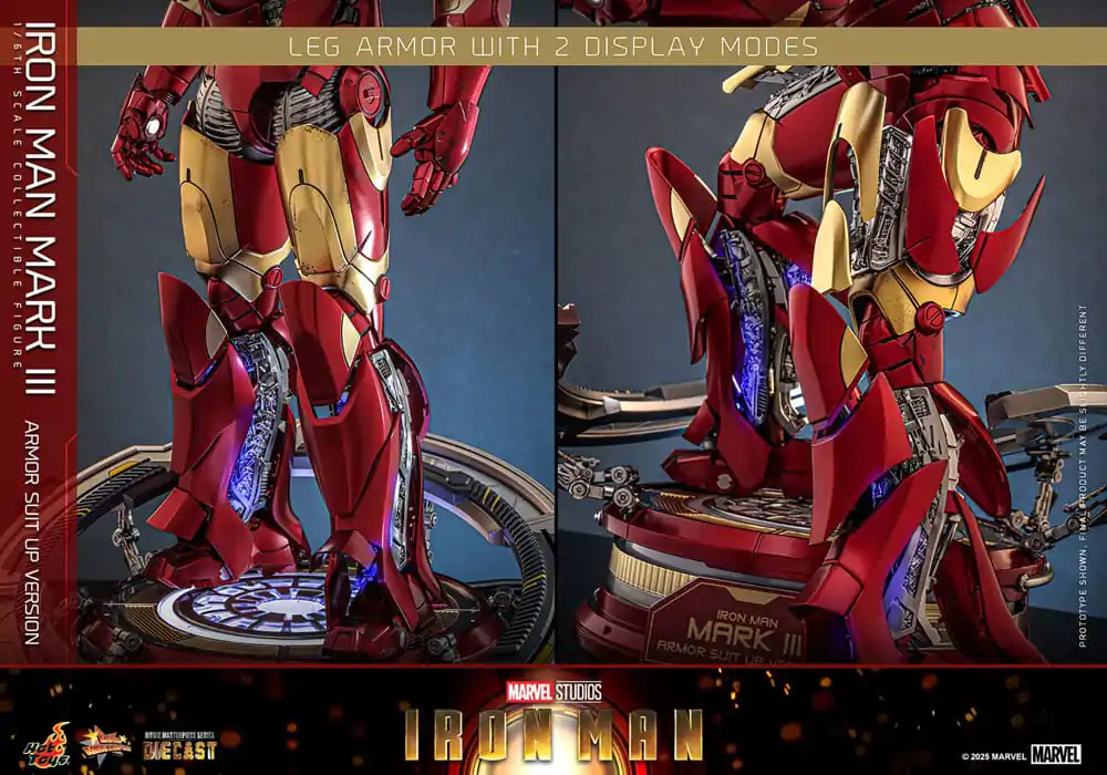 Iron Man Movie Masterpiece Diecast akční figurka 1/6 Iron Man Mark III (Armor Suit Up Version) 32 cm fotografii produktu