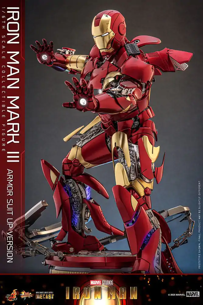 Iron Man Movie Masterpiece Diecast akční figurka 1/6 Iron Man Mark III (Armor Suit Up Version) 32 cm fotografii produktu
