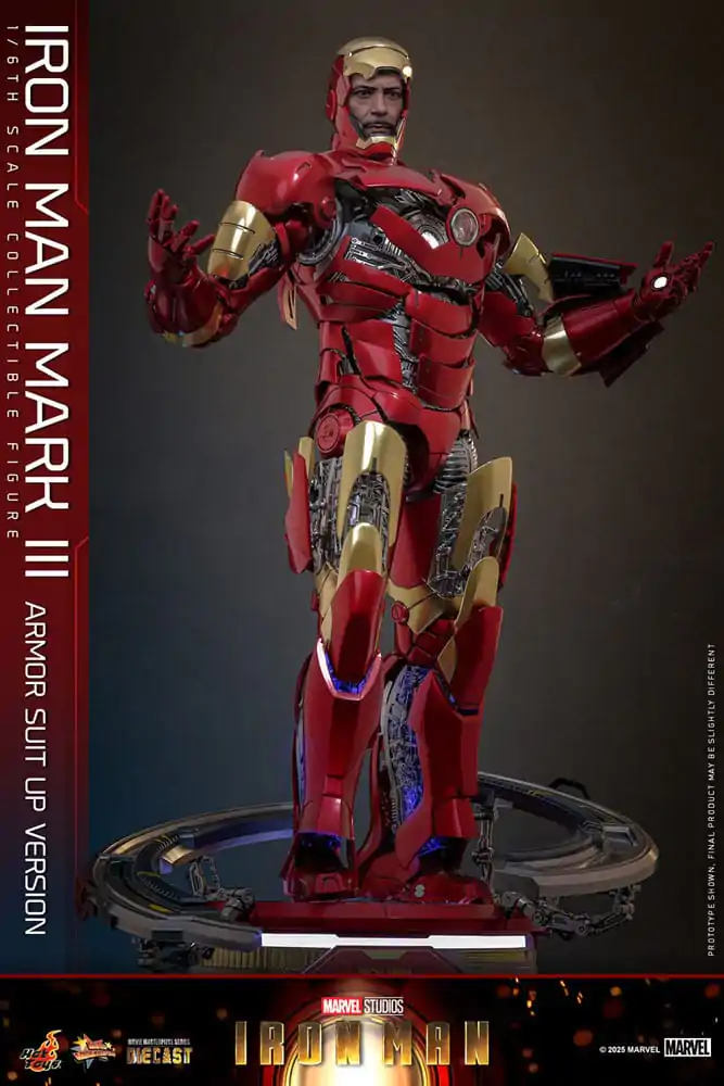 Iron Man Movie Masterpiece Diecast akční figurka 1/6 Iron Man Mark III (Armor Suit Up Version) 32 cm fotografii produktu