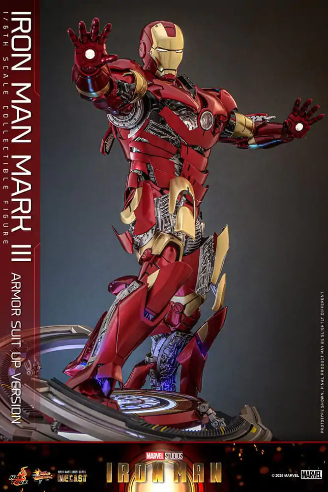 Iron Man Movie Masterpiece Diecast akční figurka 1/6 Iron Man Mark III (Armor Suit Up Version) 32 cm fotografii produktu