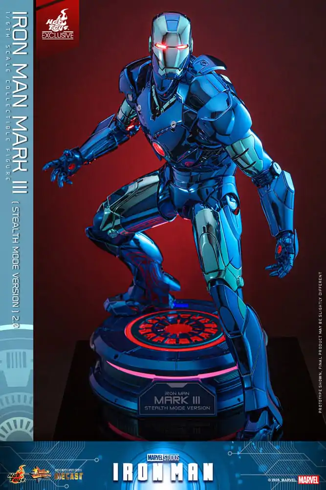 Iron Man Movie Masterpiece Diecast akční figurka 1/6 Iron Man Mark III (Stealth Mode Ver.) 2.0 Hot Toys Exclusive 33 cm fotografii produktu
