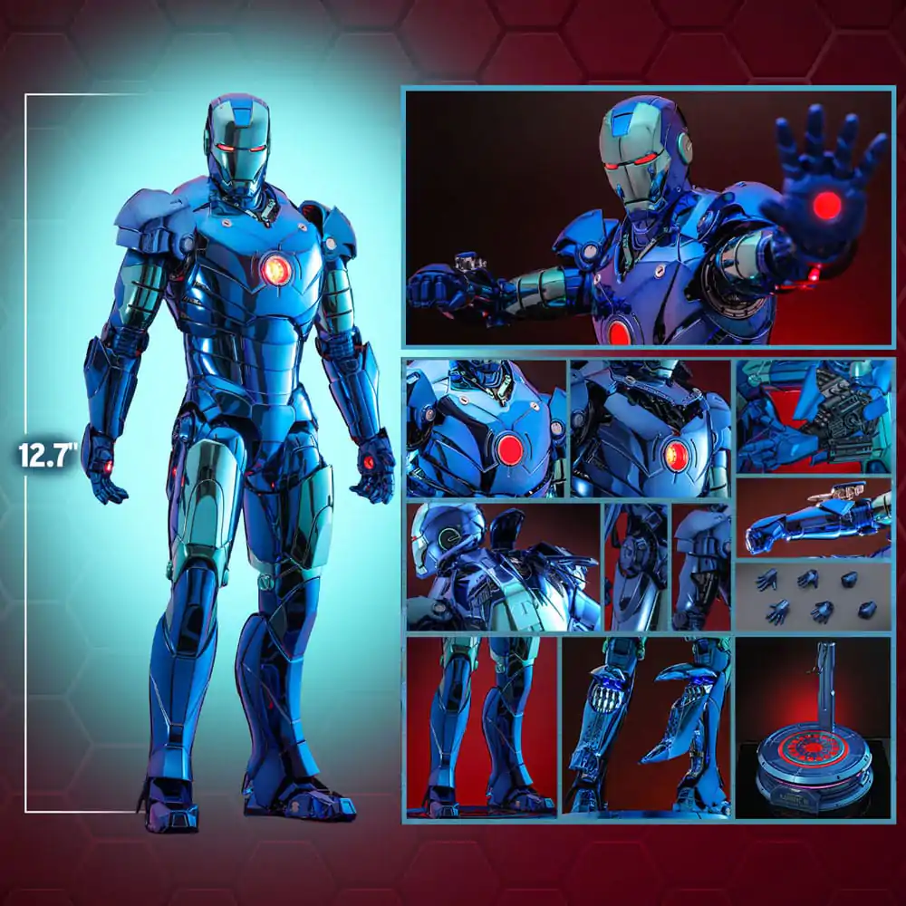 Iron Man Movie Masterpiece Diecast akční figurka 1/6 Iron Man Mark III (Stealth Mode Ver.) 2.0 Hot Toys Exclusive 33 cm fotografii produktu