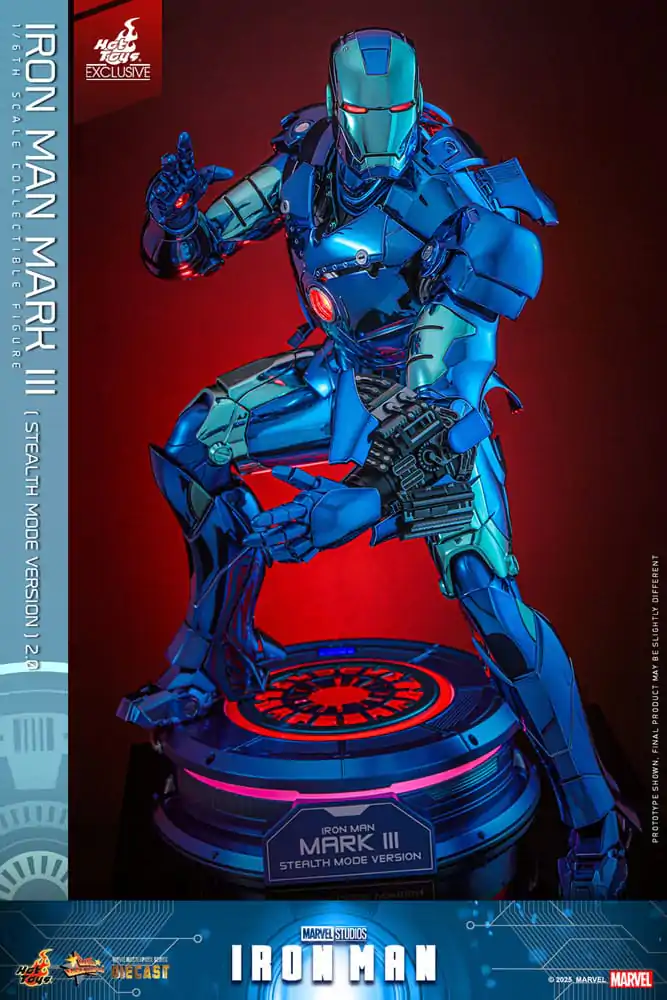 Iron Man Movie Masterpiece Diecast akční figurka 1/6 Iron Man Mark III (Stealth Mode Ver.) 2.0 Hot Toys Exclusive 33 cm fotografii produktu